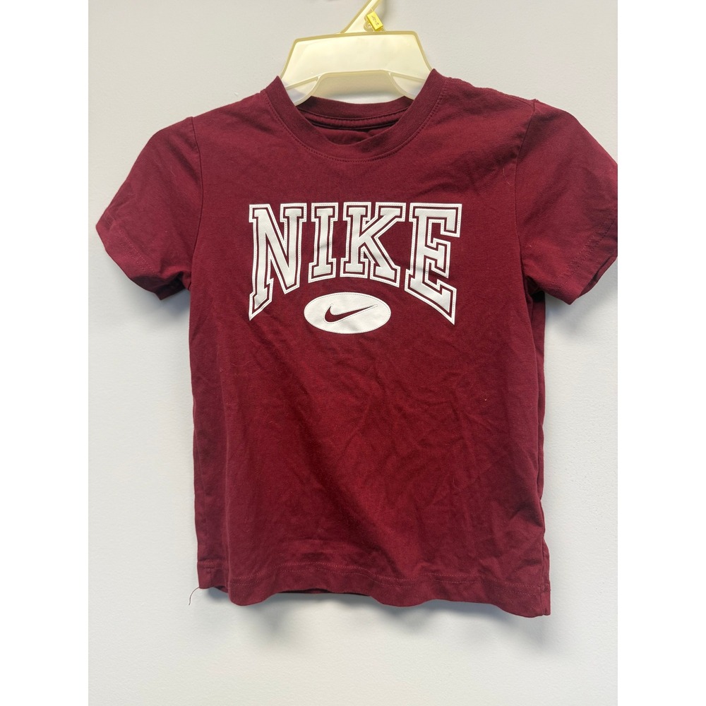 Nike Kids Maroon Burgundy Collegiate Graphic T-Shirt Short Sleeve Size L 7